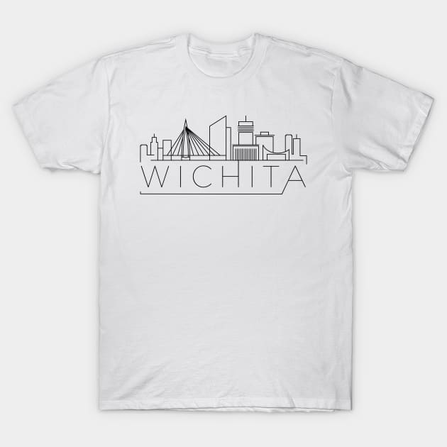 Wichita Minimal Skyline T-Shirt by kursatunsal